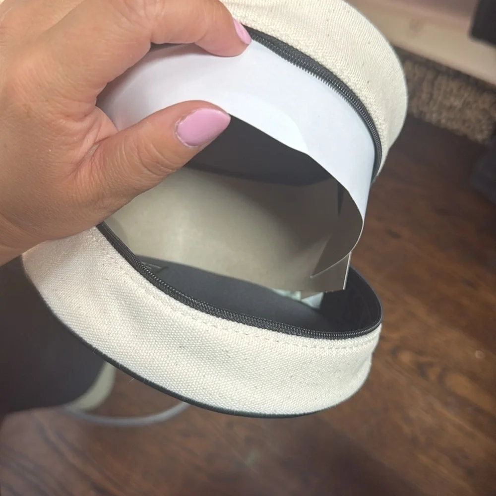 Narciso Rodriguez Cream and Black Circular pouch bag